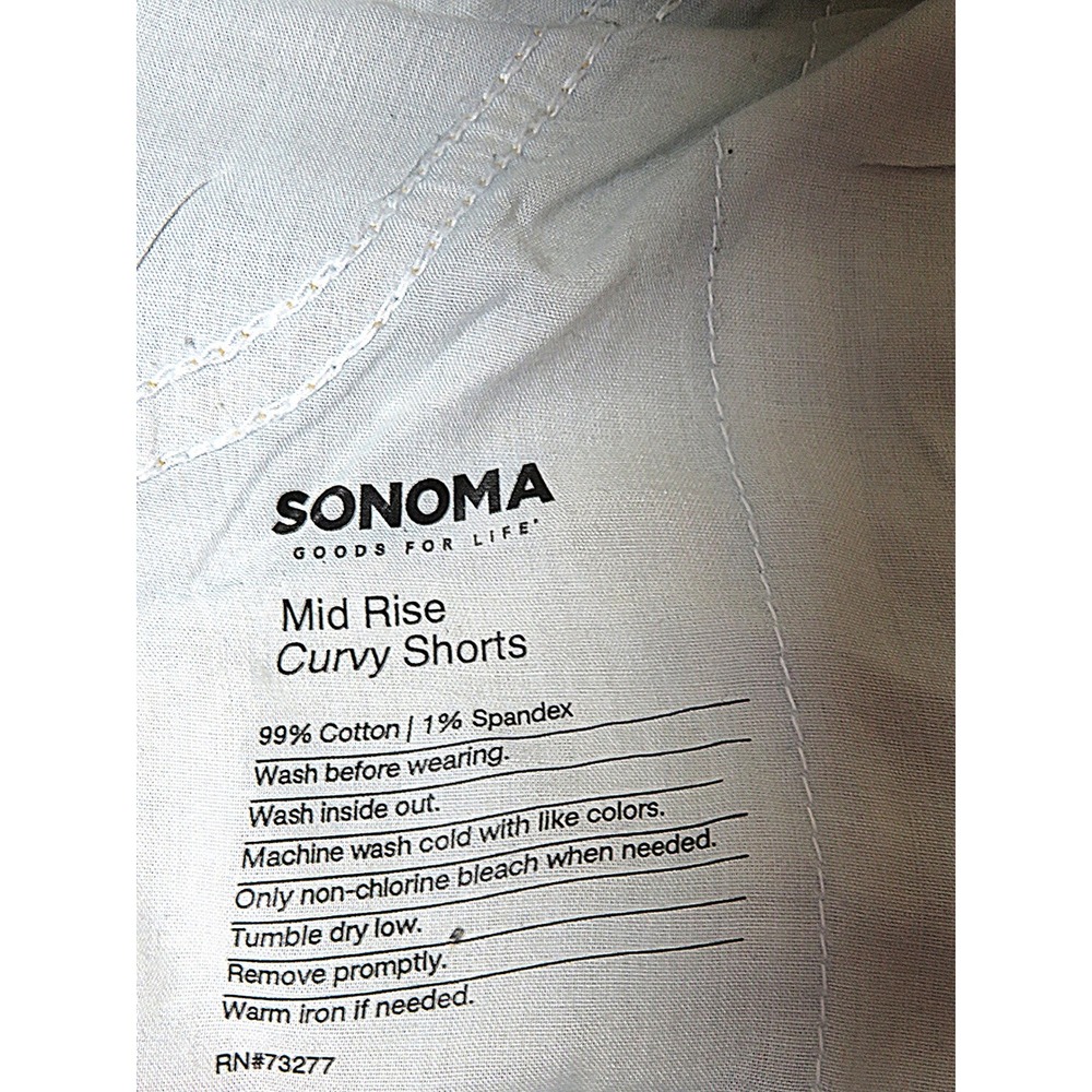 NWT 22W Sonoma Curvy Fit Denim Shorts - Dark Wash Stretch - 5" Inseam - Picture 4 of 5